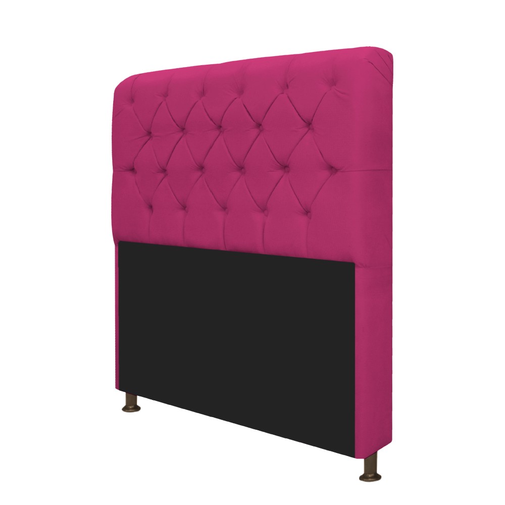 Kit Cabeceira Lady e Recamier Ari 140 cm Casal Suede Pink - Amarena Móveis