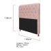 Kit Cabeceira Lady e Recamier Ari 140 cm Casal Suede Rosê - Amarena Móveis