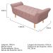 Kit Cabeceira Lady e Recamier Ari 140 cm Casal Suede Rosê - Amarena Móveis