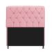 Kit Cabeceira Lady e Recamier Ari 140 cm Casal Suede Rosa Bebê - Amarena Móveis