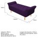 Kit Cabeceira Lady e Recamier Ari 140 cm Casal Suede Roxo - Amarena Móveis