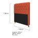 Kit Cabeceira Lady e Recamier Ari 140 cm Casal Suede Terracota - Amarena Móveis