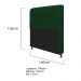 Kit Cabeceira Lady e Recamier Ari 140 cm Casal Suede Verde - Amarena Móveis