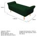 Kit Cabeceira Lady e Recamier Ari 140 cm Casal Suede Verde - Amarena Móveis