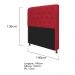 Kit Cabeceira Lady e Recamier Ari 140 cm Casal Suede Vermelho - Amarena Móveis