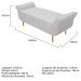 Kit Cabeceira Lady e Recamier Ari 160 cm Queen Size Corano Branco - Amarena Móveis
