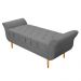 Kit Cabeceira Lady e Recamier Ari 160 cm Queen Size Corano Cinza - Amarena Móveis
