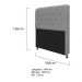 Kit Cabeceira Lady e Recamier Ari 160 cm Queen Size Corano Cinza - Amarena Móveis