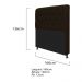 Kit Cabeceira Lady e Recamier Ari 160 cm Queen Size Corano Marrom - Amarena Móveis