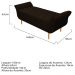 Kit Cabeceira Lady e Recamier Ari 160 cm Queen Size Corano Marrom - Amarena Móveis