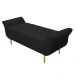 Kit Cabeceira Lady e Recamier Ari 160 cm Queen Size Corano Preto - Amarena Móveis