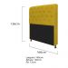 Kit Cabeceira Lady e Recamier Ari 160 cm Queen Size Suede Amarelo - Amarena Móveis