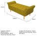 Kit Cabeceira Lady e Recamier Ari 160 cm Queen Size Suede Amarelo - Amarena Móveis