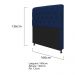 Kit Cabeceira Lady e Recamier Ari 160 cm Queen Size Suede Azul Marinho - Amarena Móveis