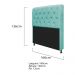 Kit Cabeceira Lady e Recamier Ari 160 cm Queen Size Suede Azul Tiffany - Amarena Móveis