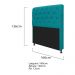 Kit Cabeceira Lady e Recamier Ari 160 cm Queen Size Suede Azul Turquesa - Amarena Móveis
