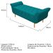 Kit Cabeceira Lady e Recamier Ari 160 cm Queen Size Suede Azul Turquesa - Amarena Móveis