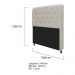 Kit Cabeceira Lady e Recamier Ari 160 cm Queen Size Suede Bege - Amarena Móveis