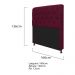 Kit Cabeceira Lady e Recamier Ari 160 cm Queen Size Suede Bordô - Amarena Móveis