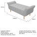Kit Cabeceira Lady e Recamier Ari 160 cm Queen Size Suede Branco - Amarena Móveis