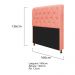 Kit Cabeceira Lady e Recamier Ari 160 cm Queen Size Suede Coral - Amarena Móveis