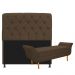 Kit Cabeceira Lady e Recamier Ari 160 cm Queen Size Suede Marrom - Amarena Móveis
