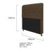 Kit Cabeceira Lady e Recamier Ari 160 cm Queen Size Suede Marrom - Amarena Móveis