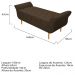 Kit Cabeceira Lady e Recamier Ari 160 cm Queen Size Suede Marrom - Amarena Móveis