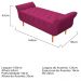 Kit Cabeceira Lady e Recamier Ari 160 cm Queen Size Suede Pink - Amarena Móveis