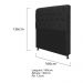 Kit Cabeceira Lady e Recamier Ari 160 cm Queen Size Suede Preto - Amarena Móveis