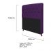 Kit Cabeceira Lady e Recamier Ari 160 cm Queen Size Suede Roxo - Amarena Móveis