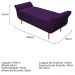 Kit Cabeceira Lady e Recamier Ari 160 cm Queen Size Suede Roxo - Amarena Móveis