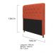 Kit Cabeceira Lady e Recamier Ari 160 cm Queen Size Suede Terracota - Amarena Móveis