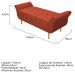 Kit Cabeceira Lady e Recamier Ari 160 cm Queen Size Suede Terracota - Amarena Móveis