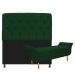 Kit Cabeceira Lady e Recamier Ari 160 cm Queen Size Suede Verde - Amarena Móveis