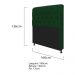 Kit Cabeceira Lady e Recamier Ari 160 cm Queen Size Suede Verde - Amarena Móveis