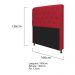 Kit Cabeceira Lady e Recamier Ari 160 cm Queen Size Suede Vermelho - Amarena Móveis