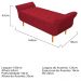 Kit Cabeceira Lady e Recamier Ari 160 cm Queen Size Suede Vermelho - Amarena Móveis