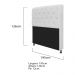 Kit Cabeceira Lady e Recamier Ari 195 cm King Size Corano Branco - Amarena Móveis