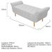 Kit Cabeceira Lady e Recamier Ari 195 cm King Size Corano Branco - Amarena Móveis