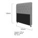 Kit Cabeceira Lady e Recamier Ari 195 cm King Size Corano Cinza - Amarena Móveis