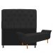 Kit Cabeceira Lady e Recamier Ari 195 cm King Size Corano Preto - Amarena Móveis