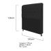 Kit Cabeceira Lady e Recamier Ari 195 cm King Size Corano Preto - Amarena Móveis