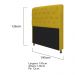 Kit Cabeceira Lady e Recamier Ari 195 cm King Size Suede Amarelo - Amarena Móveis