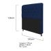 Kit Cabeceira Lady e Recamier Ari 195 cm King Size Suede Azul Marinho - Amarena Móveis