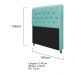 Kit Cabeceira Lady e Recamier Ari 195 cm King Size Suede Azul Tiffany - Amarena Móveis