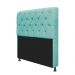 Kit Cabeceira Lady e Recamier Ari 195 cm King Size Suede Azul Tiffany - Amarena Móveis