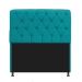 Kit Cabeceira Lady e Recamier Ari 195 cm King Size Suede Azul Turquesa - Amarena Móveis