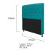 Kit Cabeceira Lady e Recamier Ari 195 cm King Size Suede Azul Turquesa - Amarena Móveis