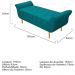 Kit Cabeceira Lady e Recamier Ari 195 cm King Size Suede Azul Turquesa - Amarena Móveis